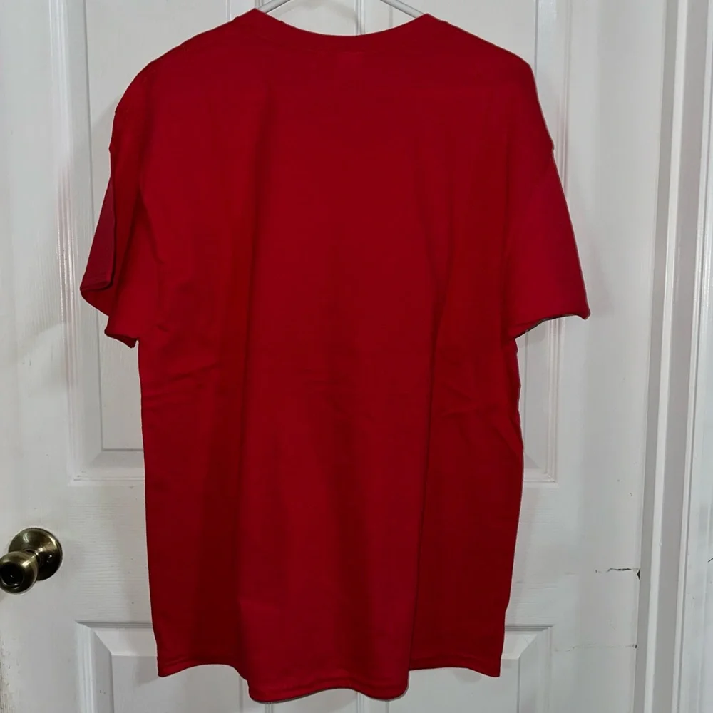 NWOT Handcrafted Santa Claus Merry Christmas Shirt Large - Picture 4 of 4